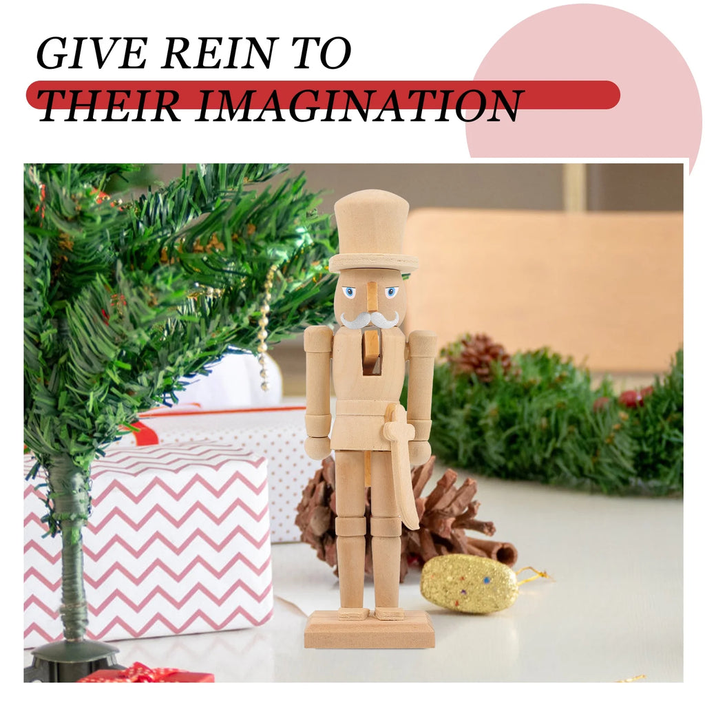 Black Unfinished Peg Dolls Nutcracker Decor L437