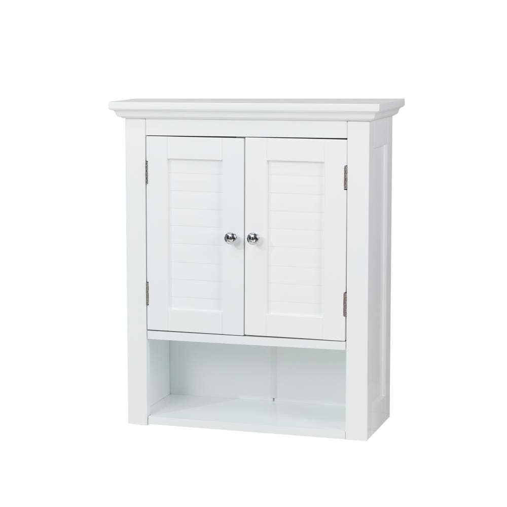 White Wall Cabinet with Double Doors Z934571