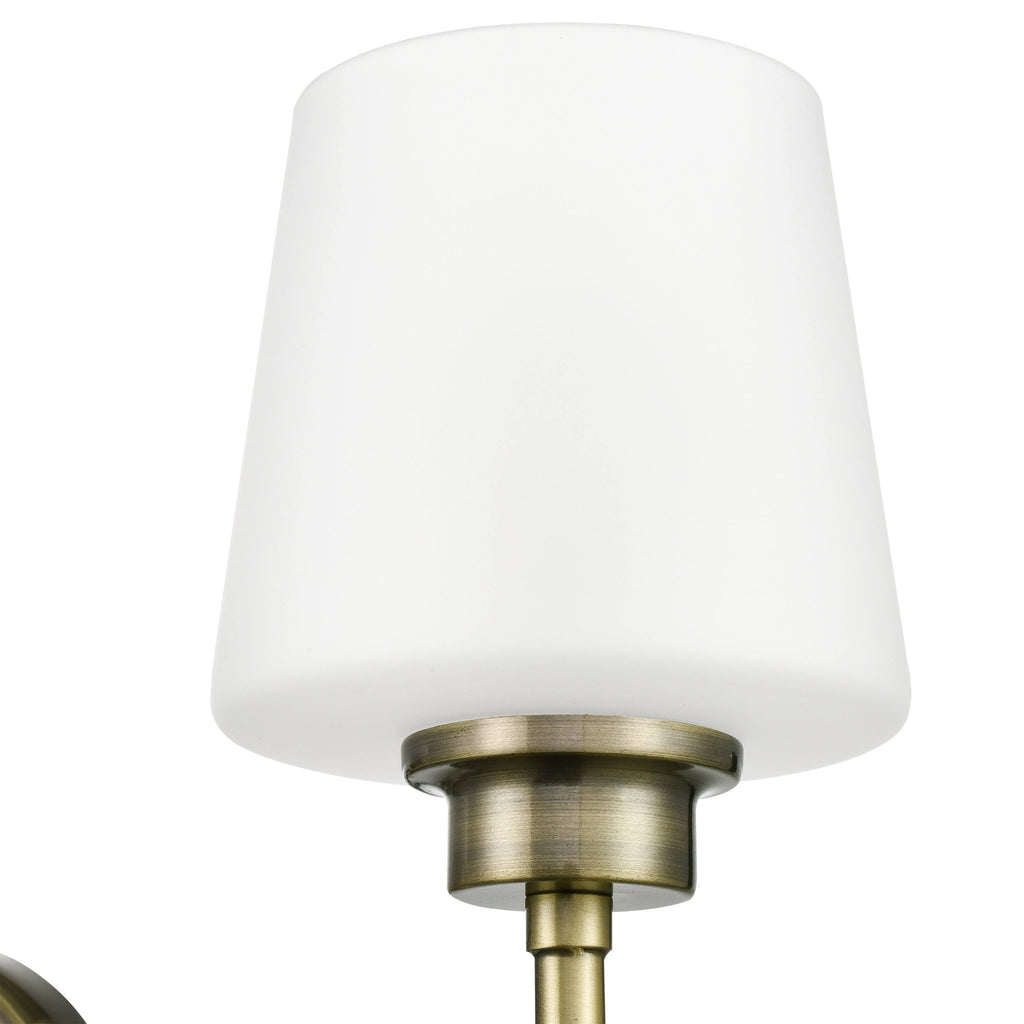 Antique Brass Frosted 3-Light Vanity Light H525826