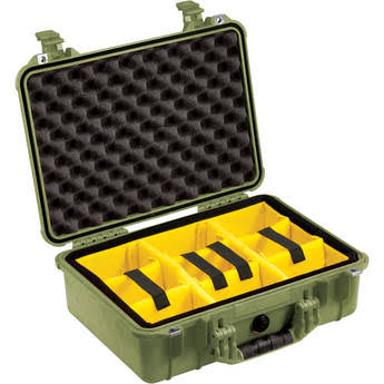 Olive Drab Green 1500 Waterproof Case with Divider Set X310