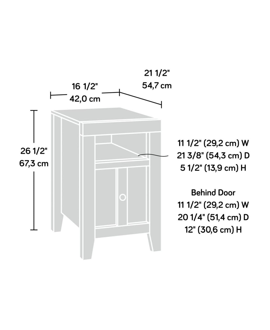 Char Pine End Table N94536