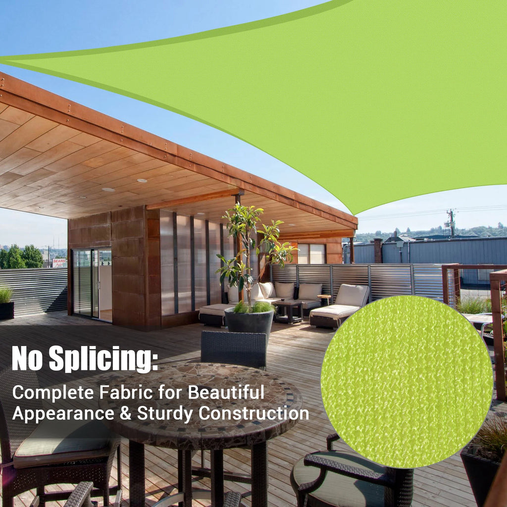 Apple Green 12x12Ft 97% UV Block Square Sun Shade Sail D73211