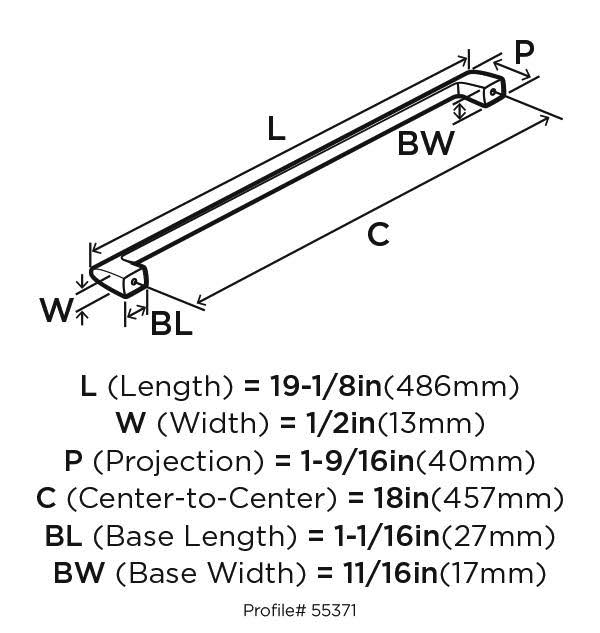 Satin Nickel Appliance Pull P158547