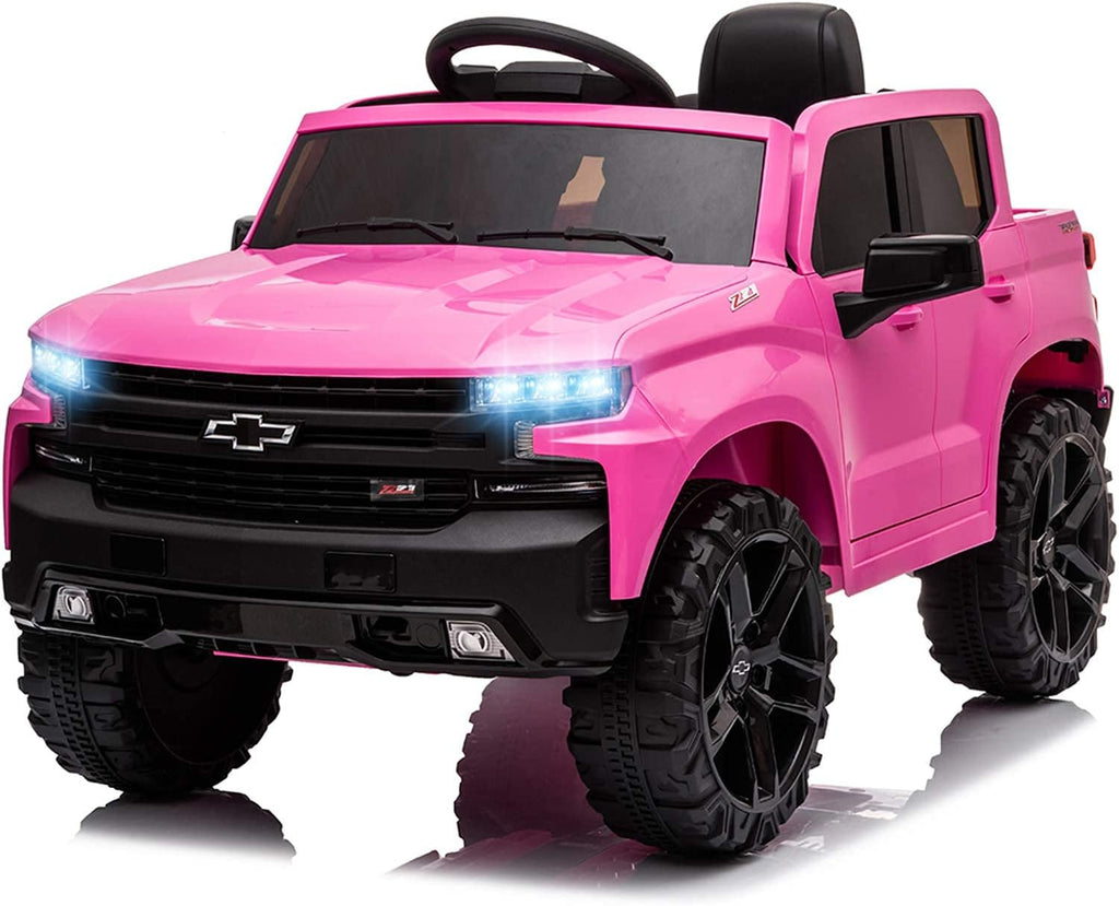 12V Licensed Chevrolet Silverado Ride On Truck Battery Powered Toy with Remote Control S599490