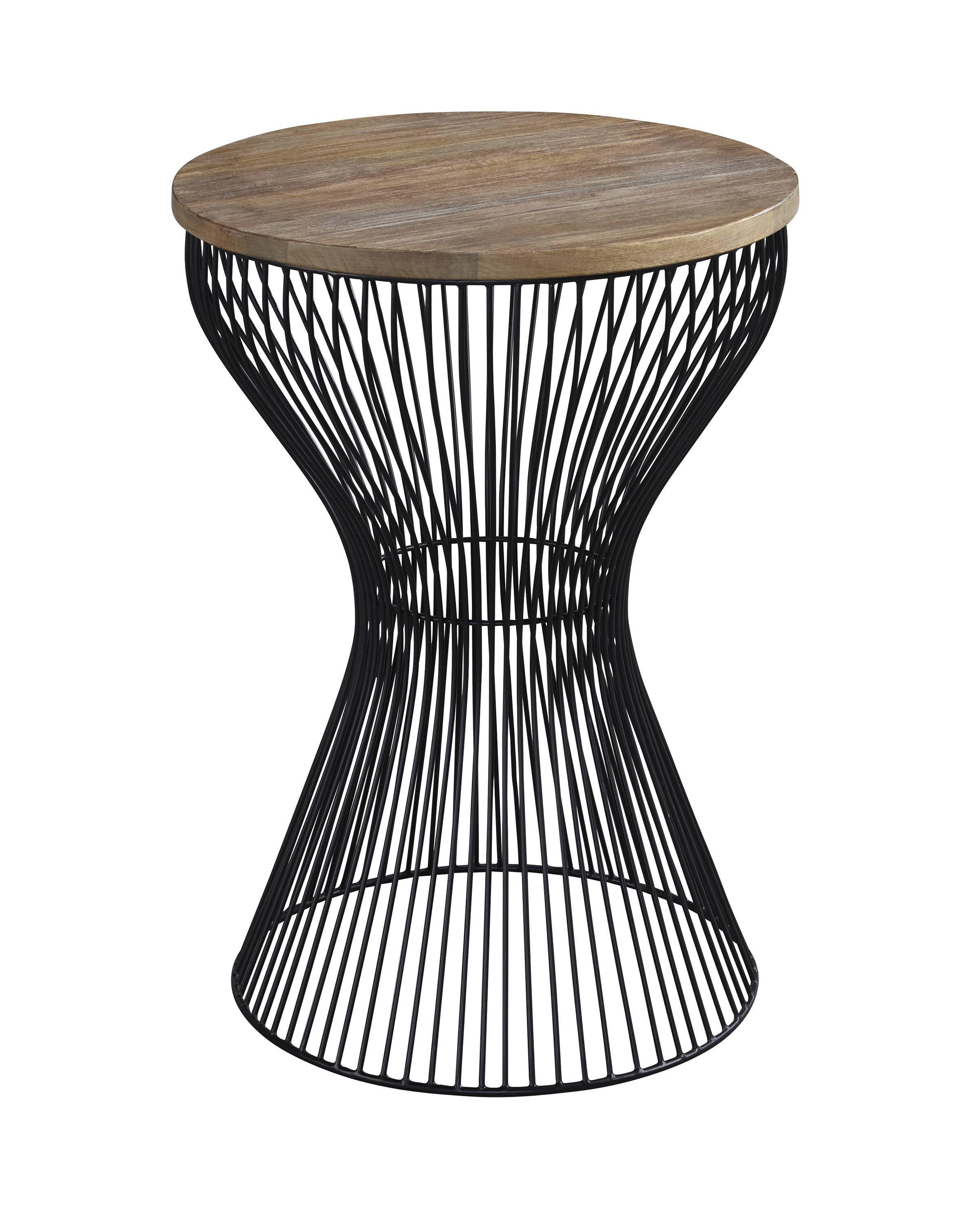 Black Round End Table H7138