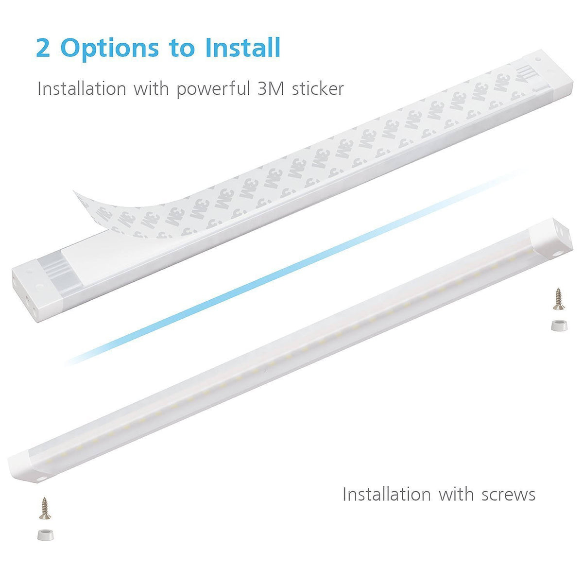White Finish 12 Panels 12 inch LED Dimmable Under Cabinet Lighting Kit T847332