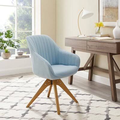 Light Blue Swivel Armchair E861