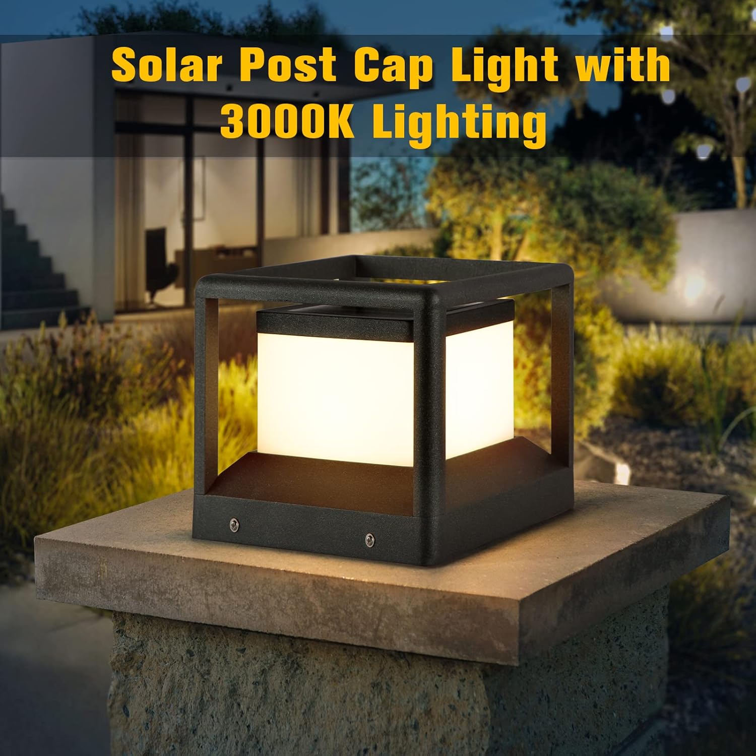 Solar Post Cap Light 3000K IP65 Waterproof V137858