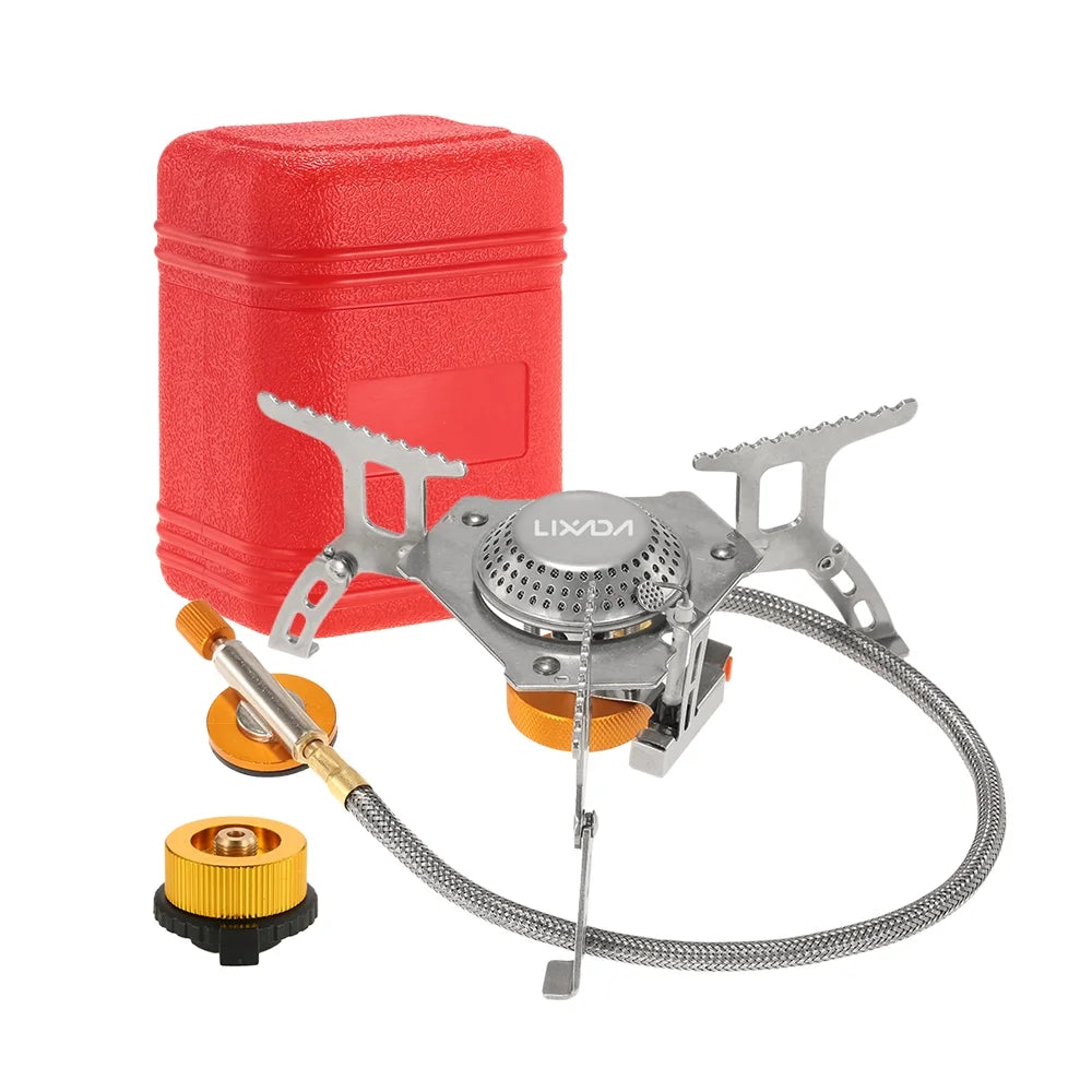 Camping Foldable Gas Set with Gas Conversion Head Adapter J18210
