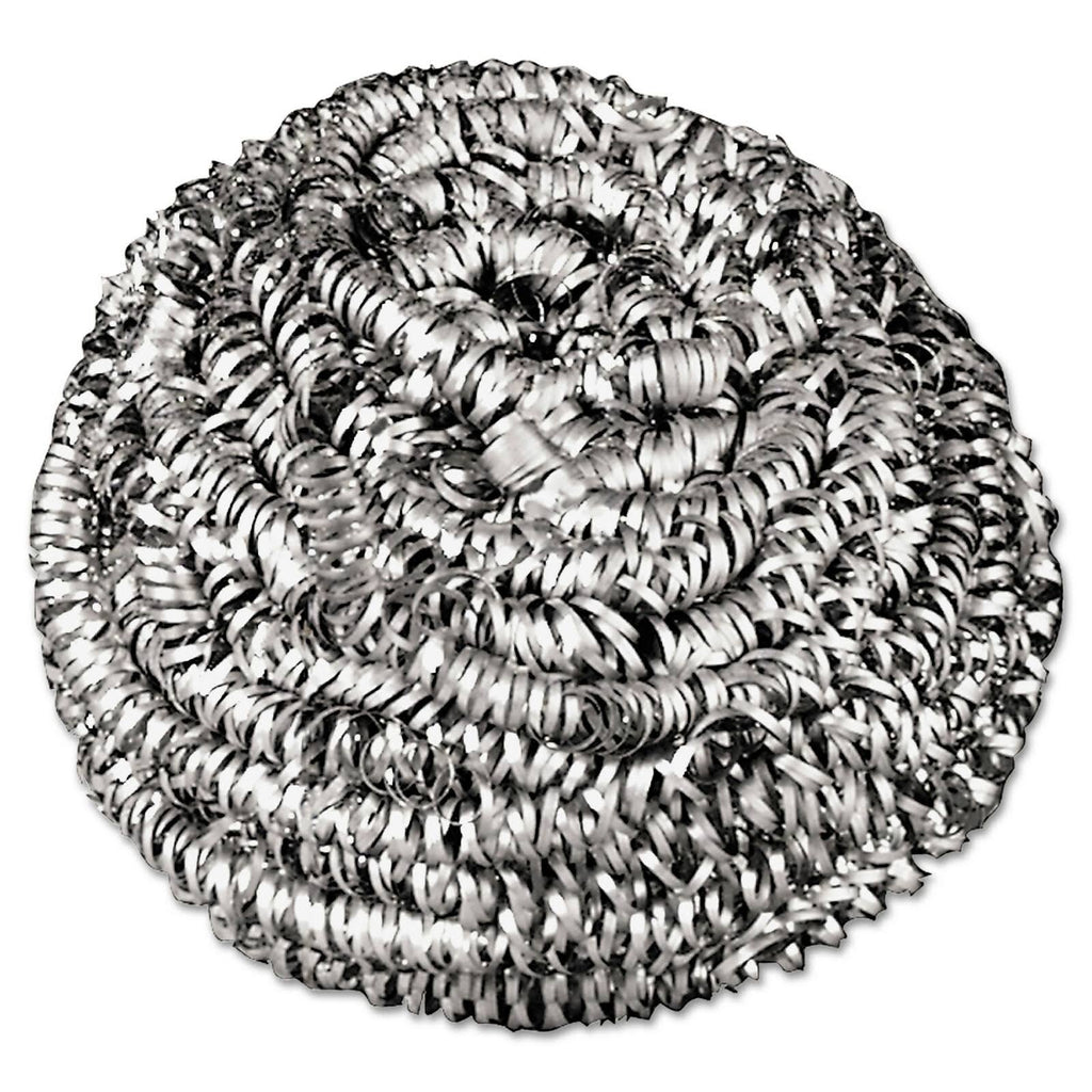 Stainless Steel Scrubbers, Medium, 72/Carton C492