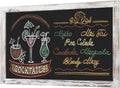 Shabby Whitewashed Wood Framed Chalkboard Sign Pack of 2 G813