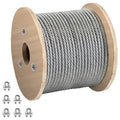 Galvanized Steel Cable 200ft 7x19 with Cable Clamps E952