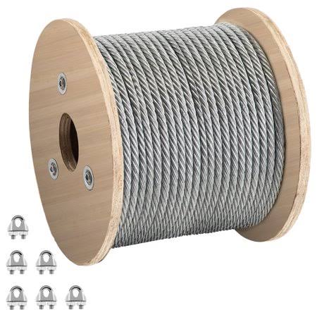 Galvanized Steel Cable 200ft 7x19 with Cable Clamps E952