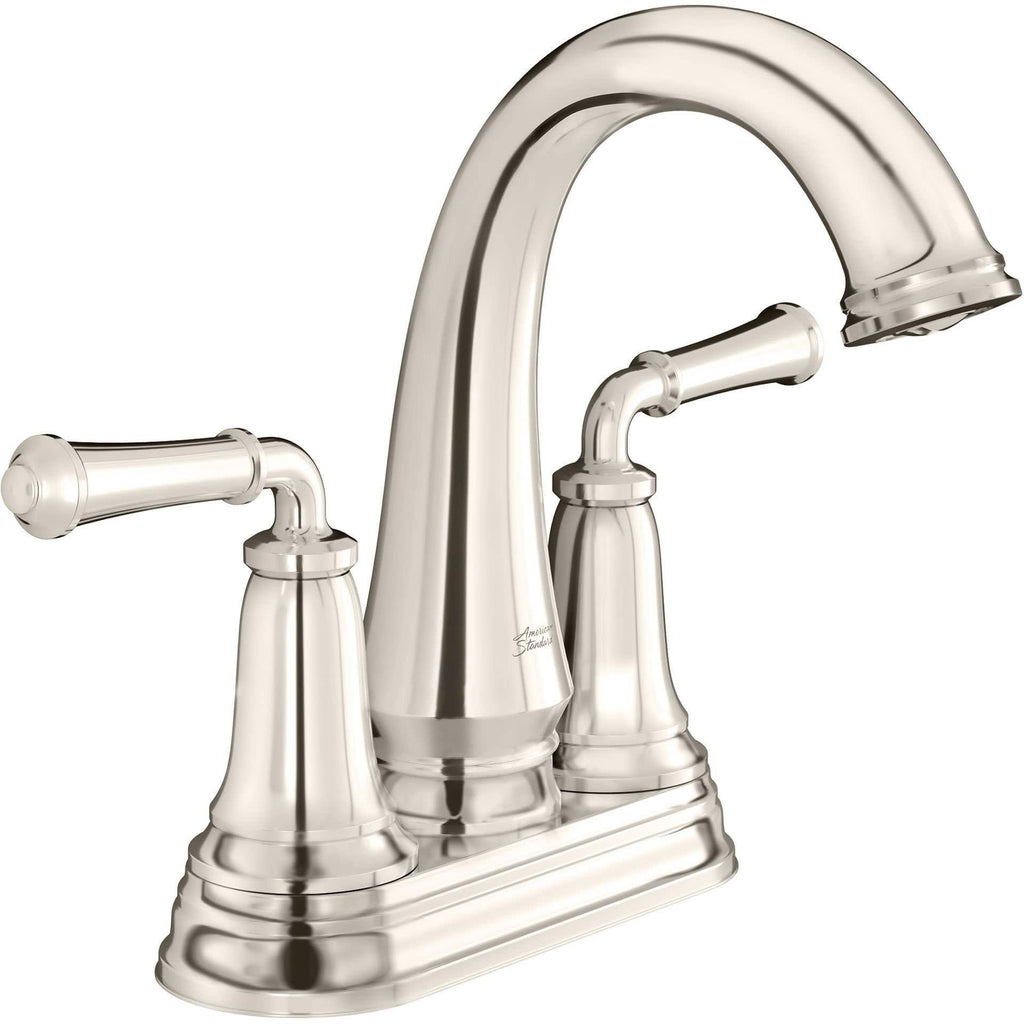 Polished Nickel Centerset Bathroom Faucet with Pop-Up Drain R60556