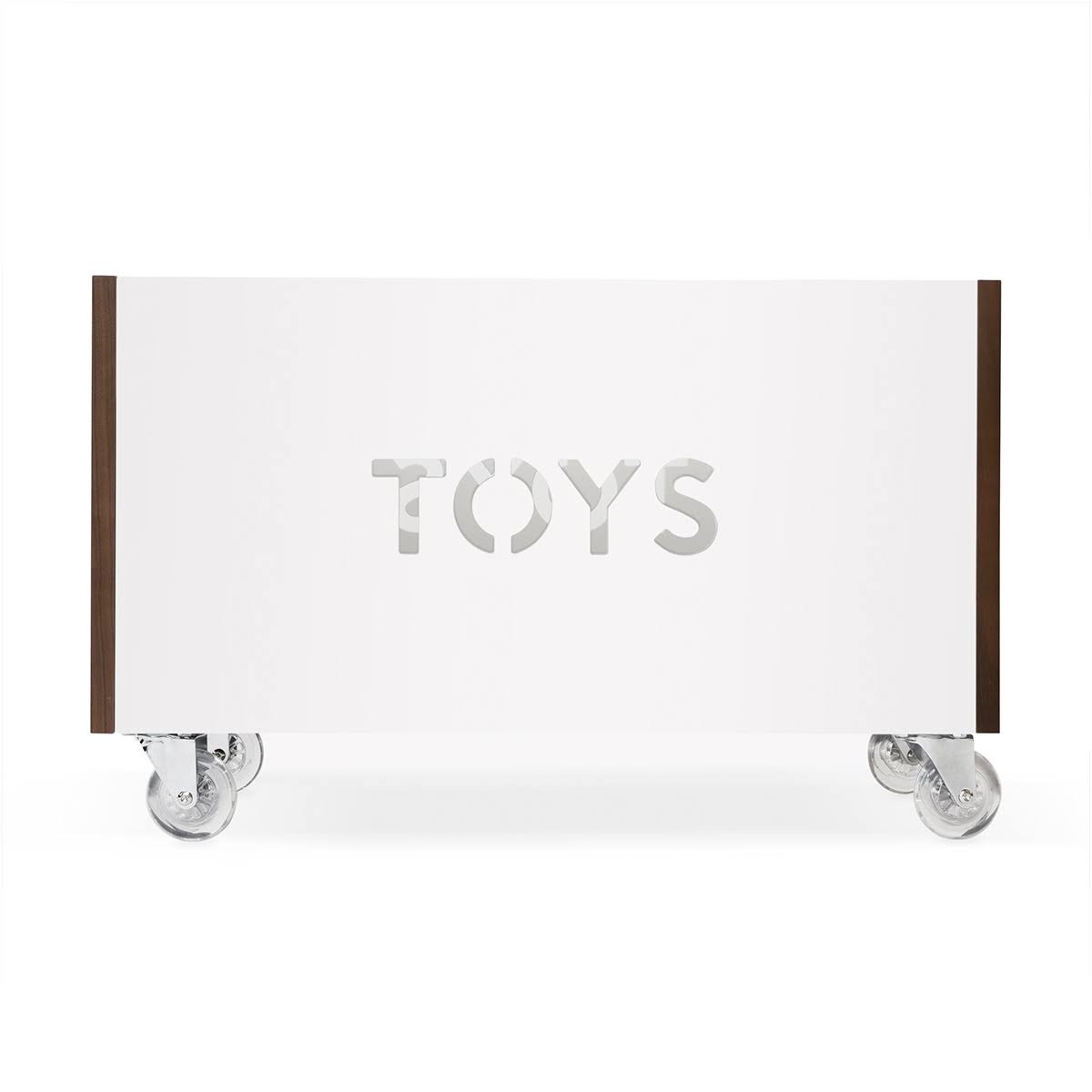 Walnut / Red Toy Box Chest on Casters K555260