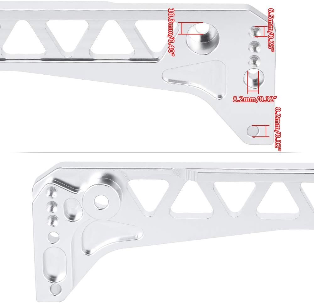 Rear Billet Aluminum Subframe Brace with Integral Sway Bar Mount for 96-00 Honda Civic EK Chassis Acura Suspension Crossmember Pack of 2 R47538