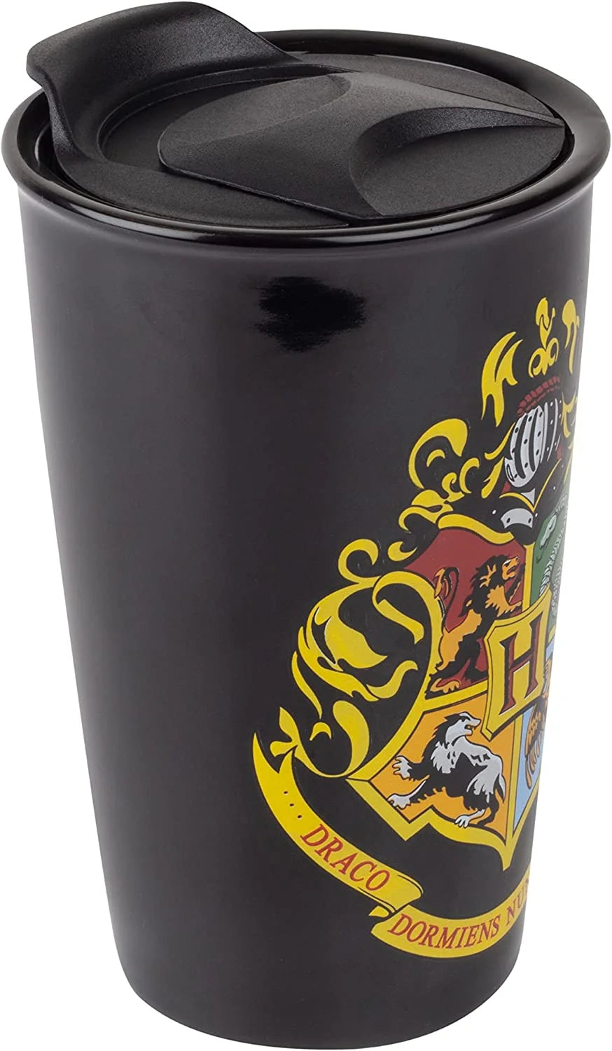 Black Ceramic Travel Mug O242