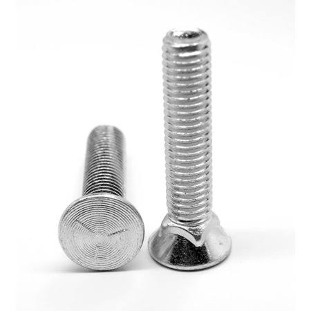 1/2 inch-13 x 2 1/4 inch Coarse Thread Grade 5 Plow Bolt Flat Head Medium Carbon Steel Zinc Plated Pk 300 H10772