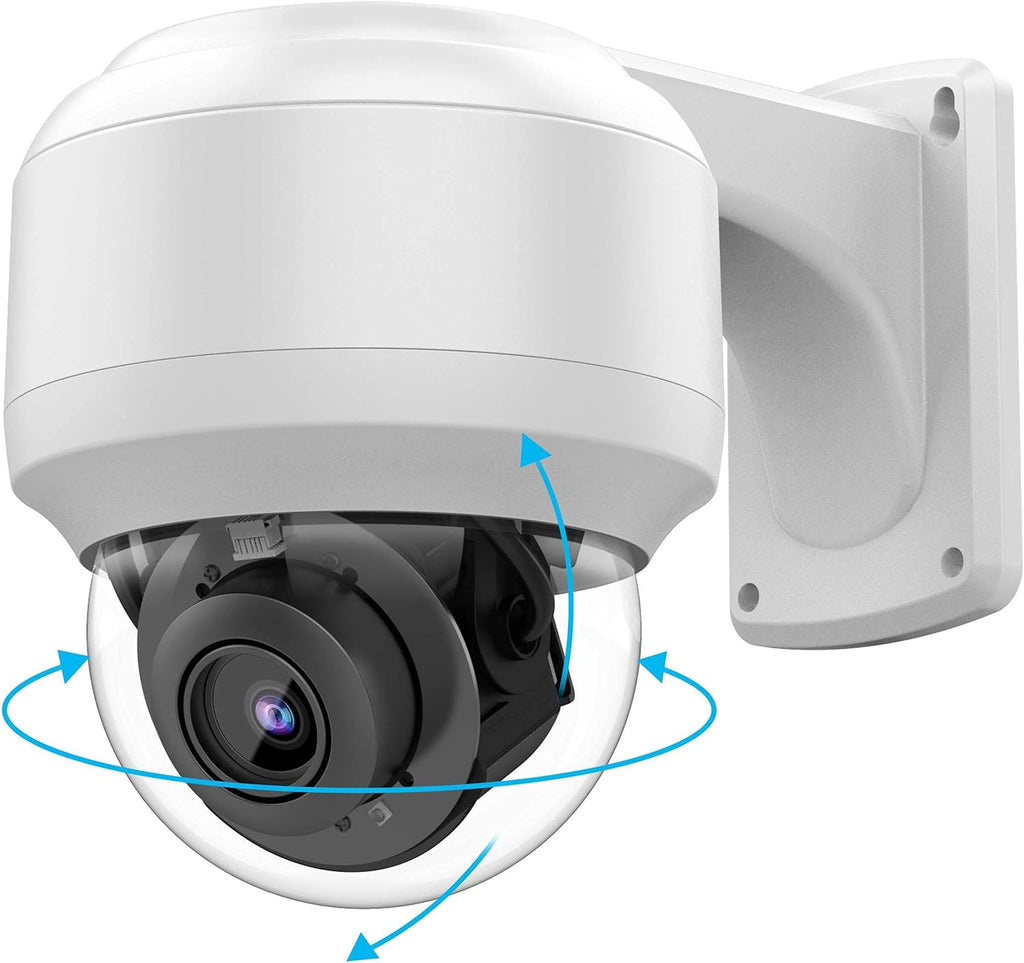 8MP Outdoor PTZ PoE IP Camera with Audio, 4X Optical Zoom, 132ft IR Night Vision, IP66 Waterproof W54932