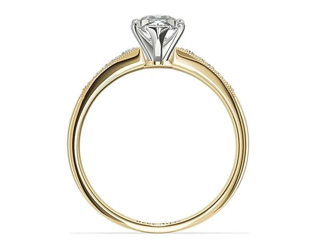 0.70 Carat Real Diamond Solitaire Ring Solid 14K Yellow Gold Size 10 I4201