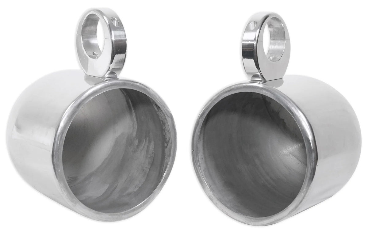 8" Chrome Swivel Wakeboard Tower Speaker Pods C12839