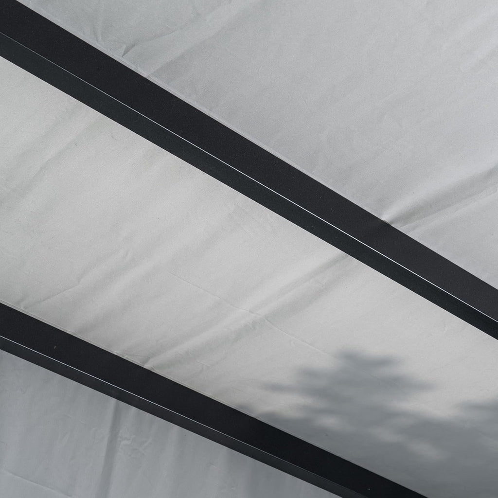 8 x 10 Ft. Metal Pergola with Adjustable Gray Canopy R439