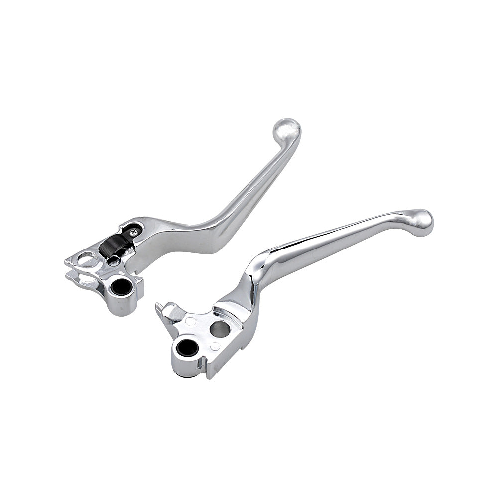 1" Chrome Handlebar Switches Control Horn On/Off Kit Brake Clutch Hand Levers Black CNC Hand Grips K88811