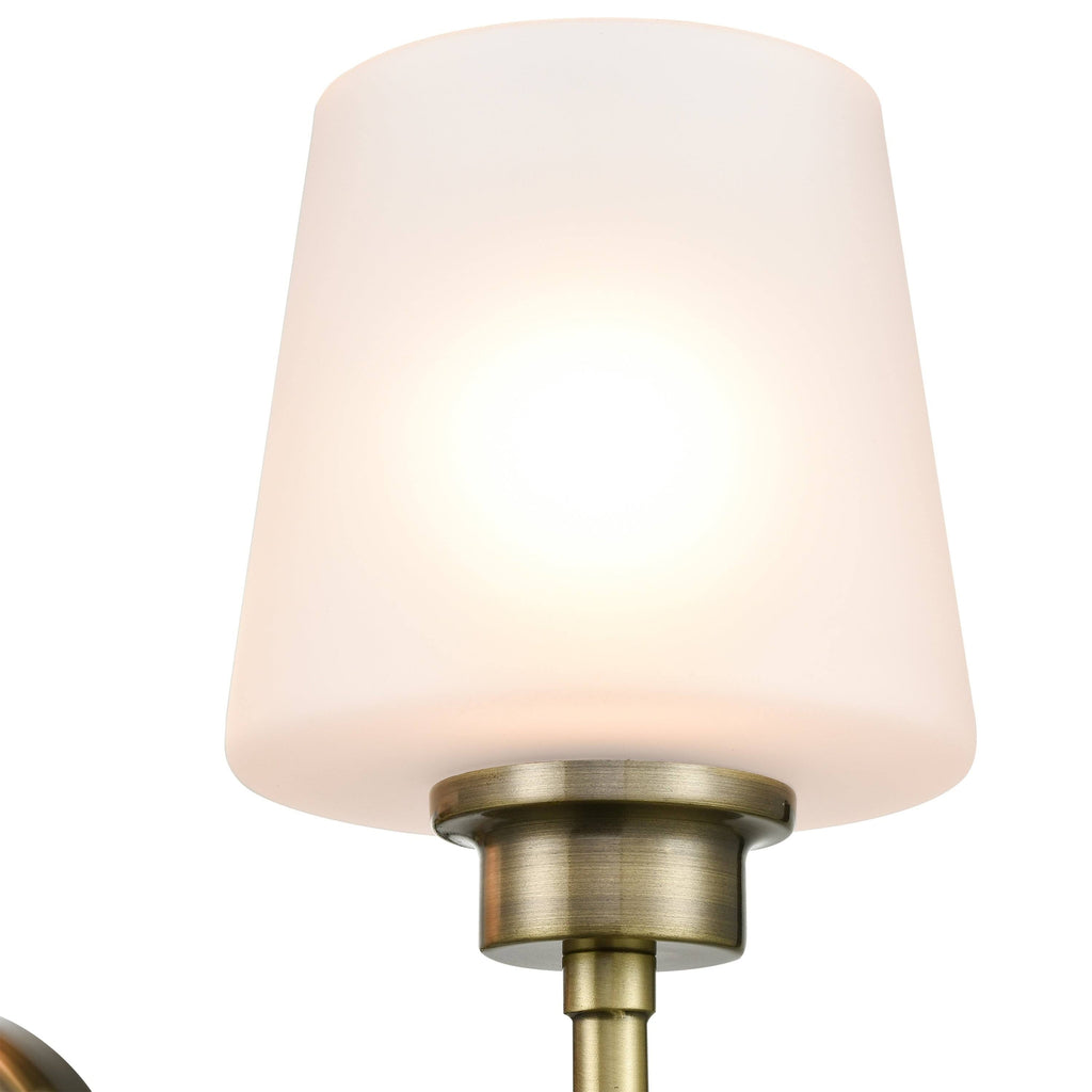 Antique Brass Frosted 3-Light Vanity Light H525826