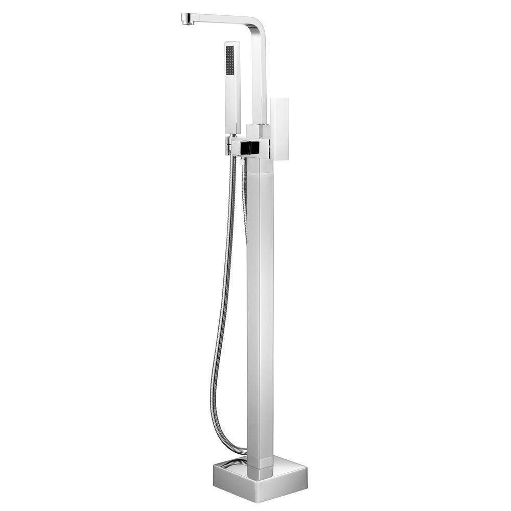 Chrome Freestanding Tub Faucet with Handheld Shower Head D806