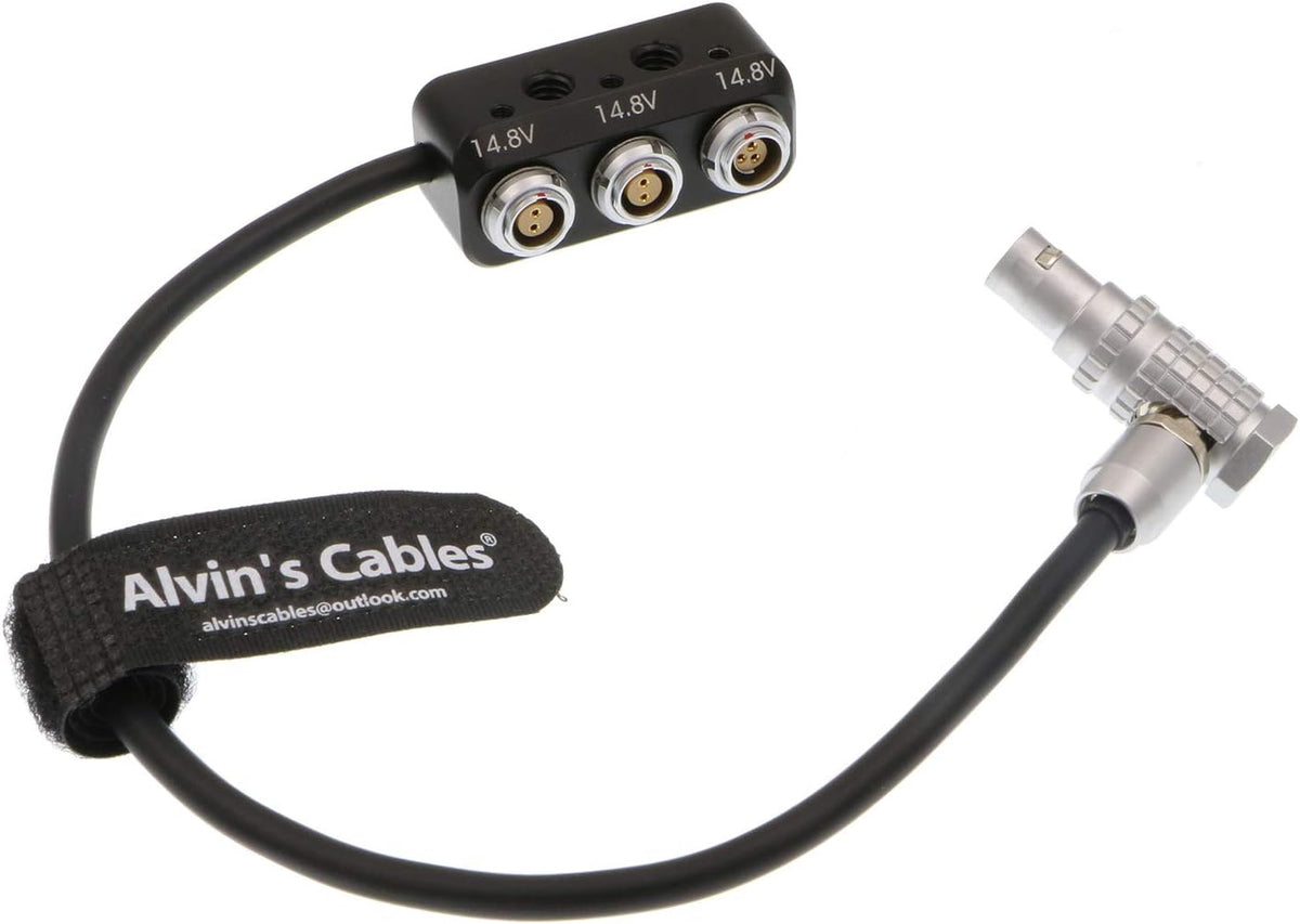 Power Cable 7 Pin to RS 3 Pin and 2×2 Pin 1 to 3 Power Splitter Box 11.8in/30cm I609