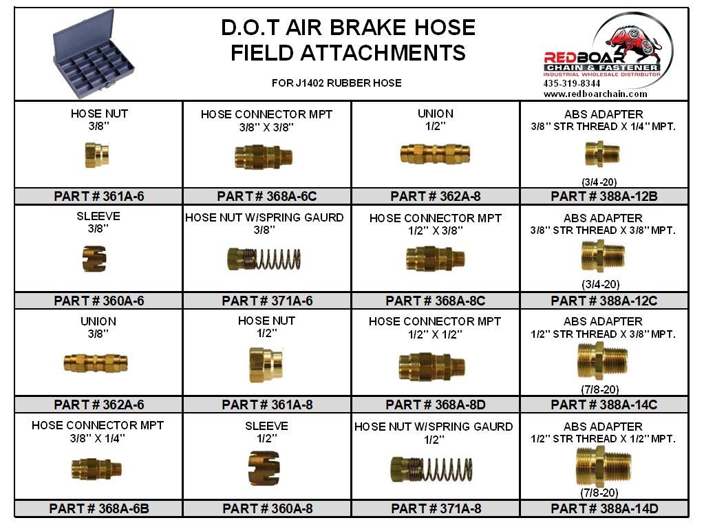 Brake Hose Field Attachable Assortment Rubber Hose Metal Tray N9023