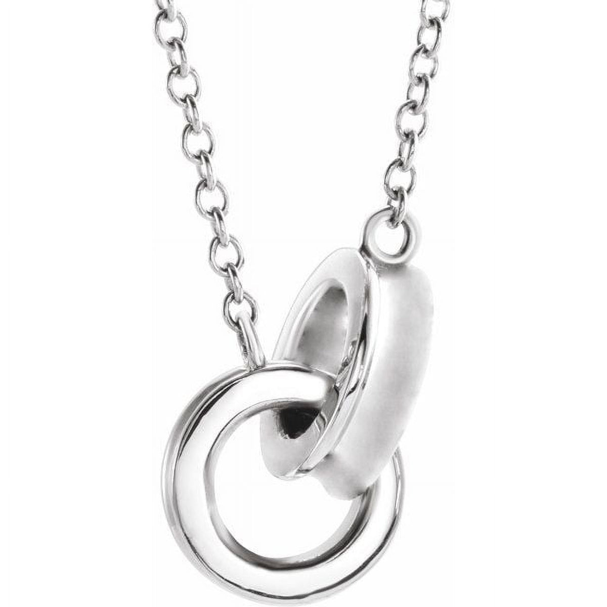 Sterling Silver Interlocking Circle 18" Necklace P195