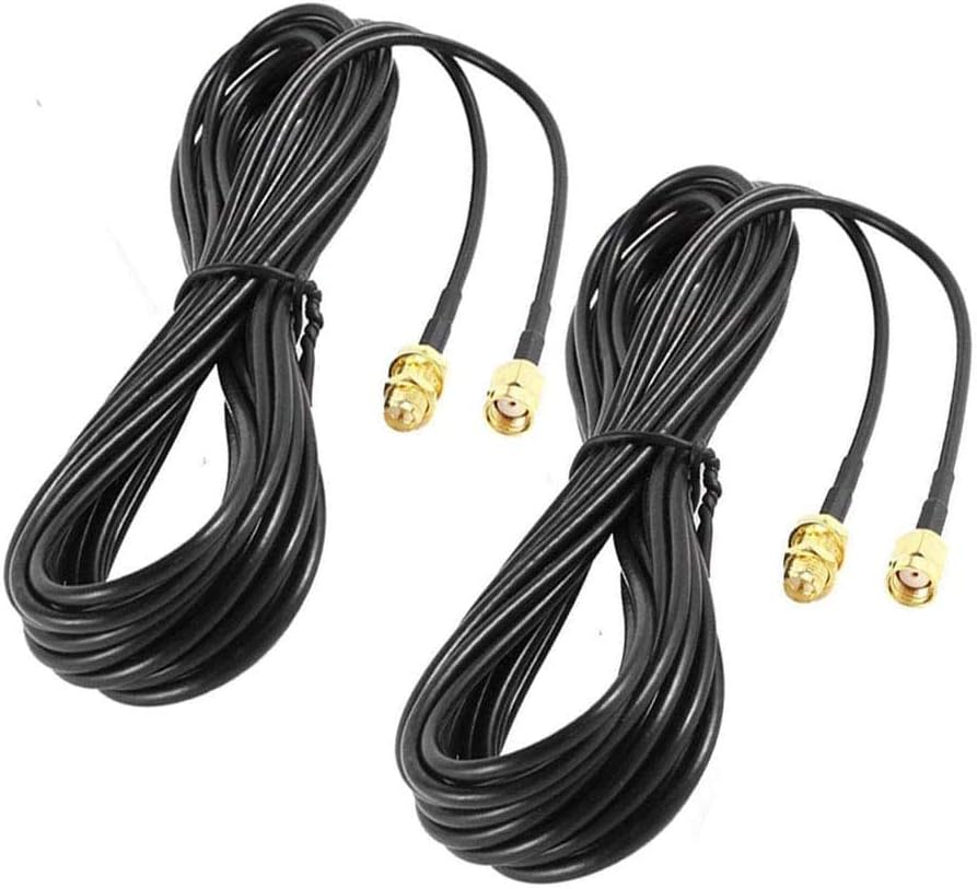16ft RP-SMA Coaxial Extension Cable Male to Female Connector - 2Pack E977
