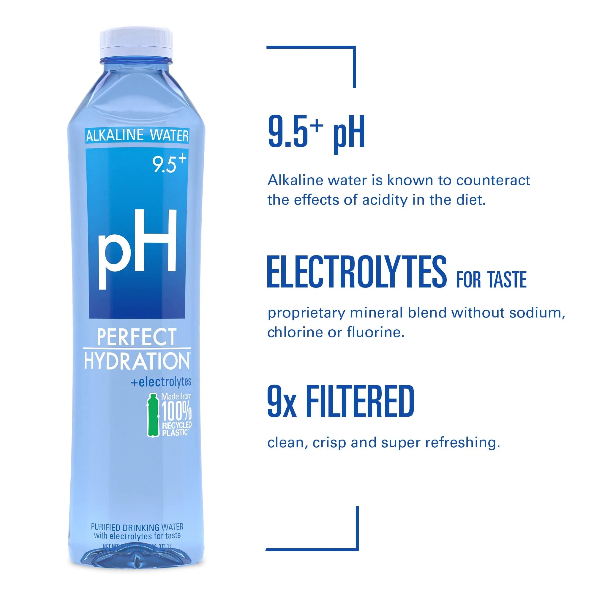 12 pack 1 Liter Alkaline Drinking Water S359