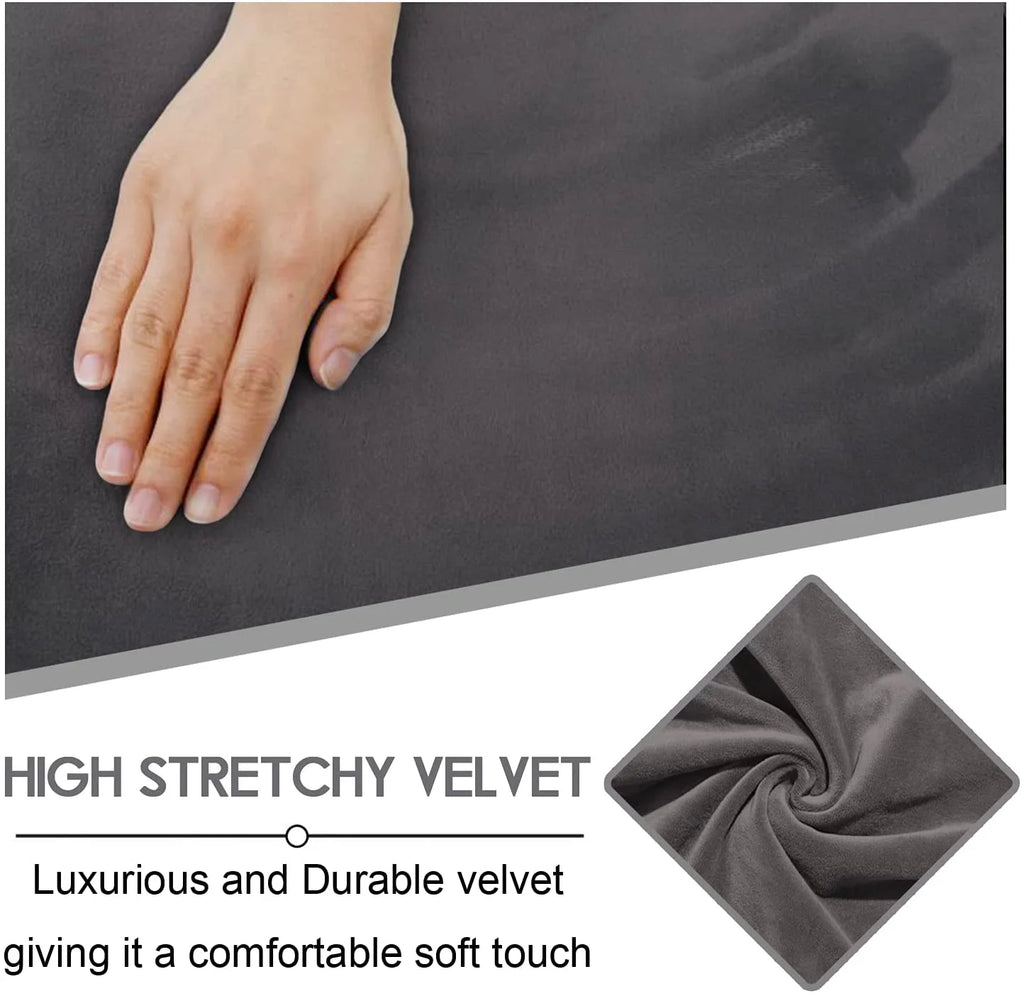 Velvet Sofa Cover 3-Seater Set of 8 A1050