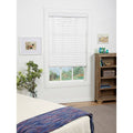 White Cordless Faux Wood Blind W4149
