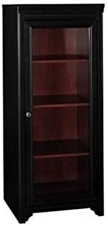 Antique Black Audio Cabinet with 2 Adjustable Shelves Q323