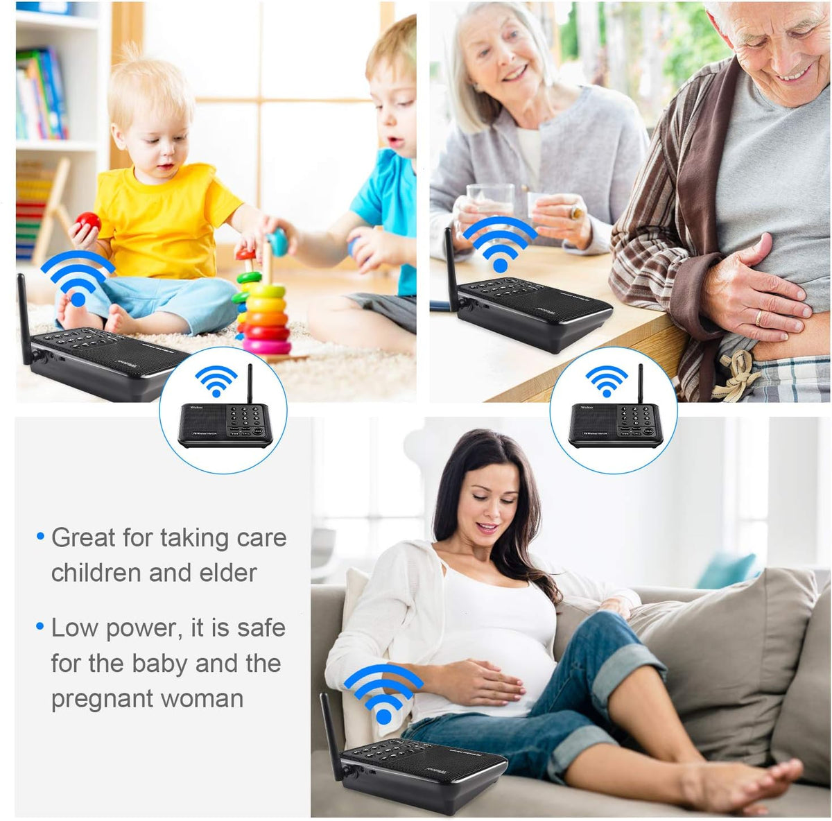 Black 6 Pack Wireless Intercom System K475
