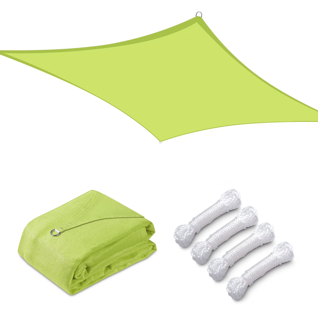 Apple Green 12x12Ft 97% UV Block Square Sun Shade Sail D73211