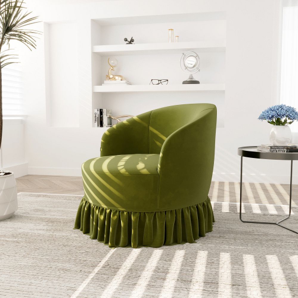 Olive Swivel Barrel Chair Z731