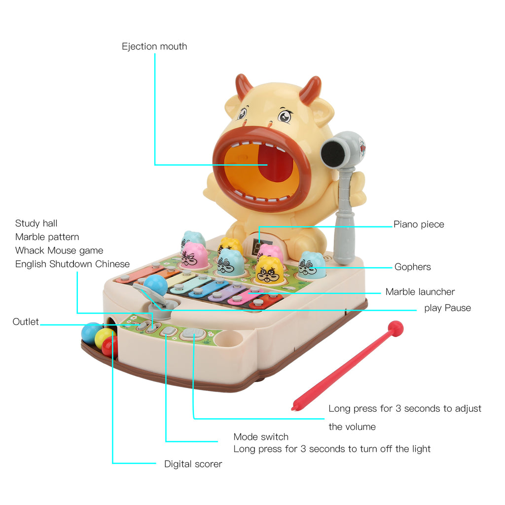 Whack Mouse Game Early Education Toy for Kids Over 3 Years Old O1404