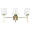 Antique Brass Frosted 3-Light Vanity Light H525826