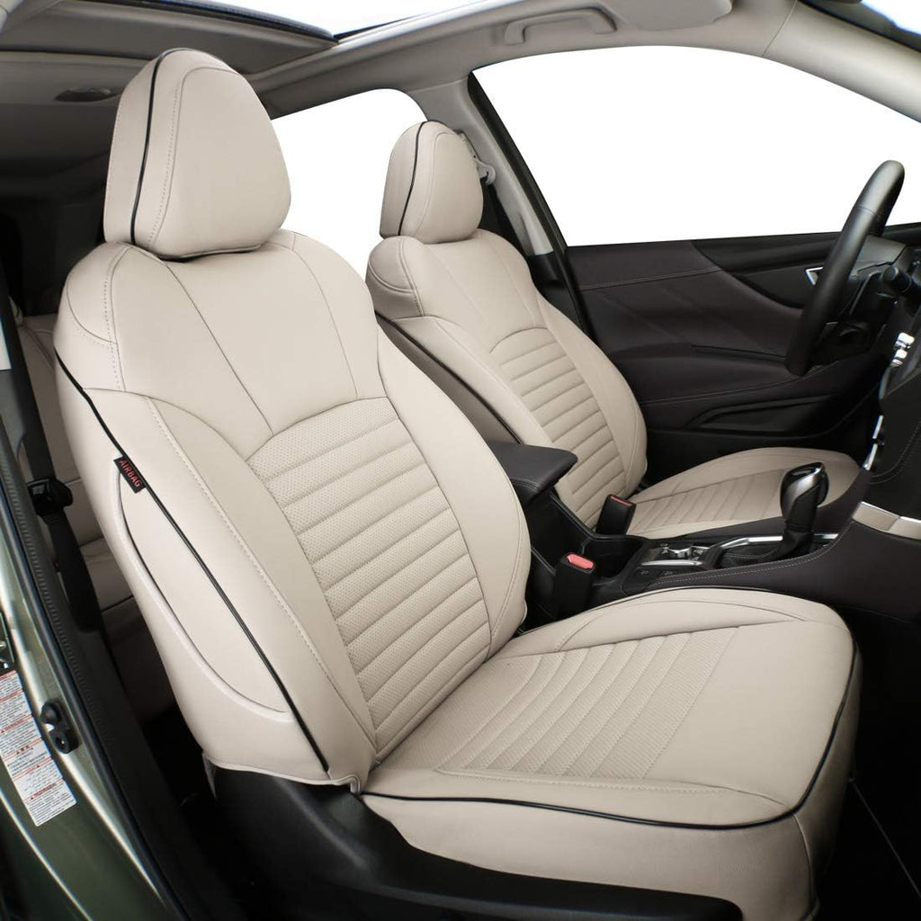 Beige Leatherette Car Seat Covers for Subaru Outback 2020 2021 2022 O7245