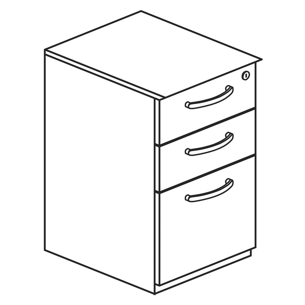 Mahogany Box-Box-File Pedestal E340888