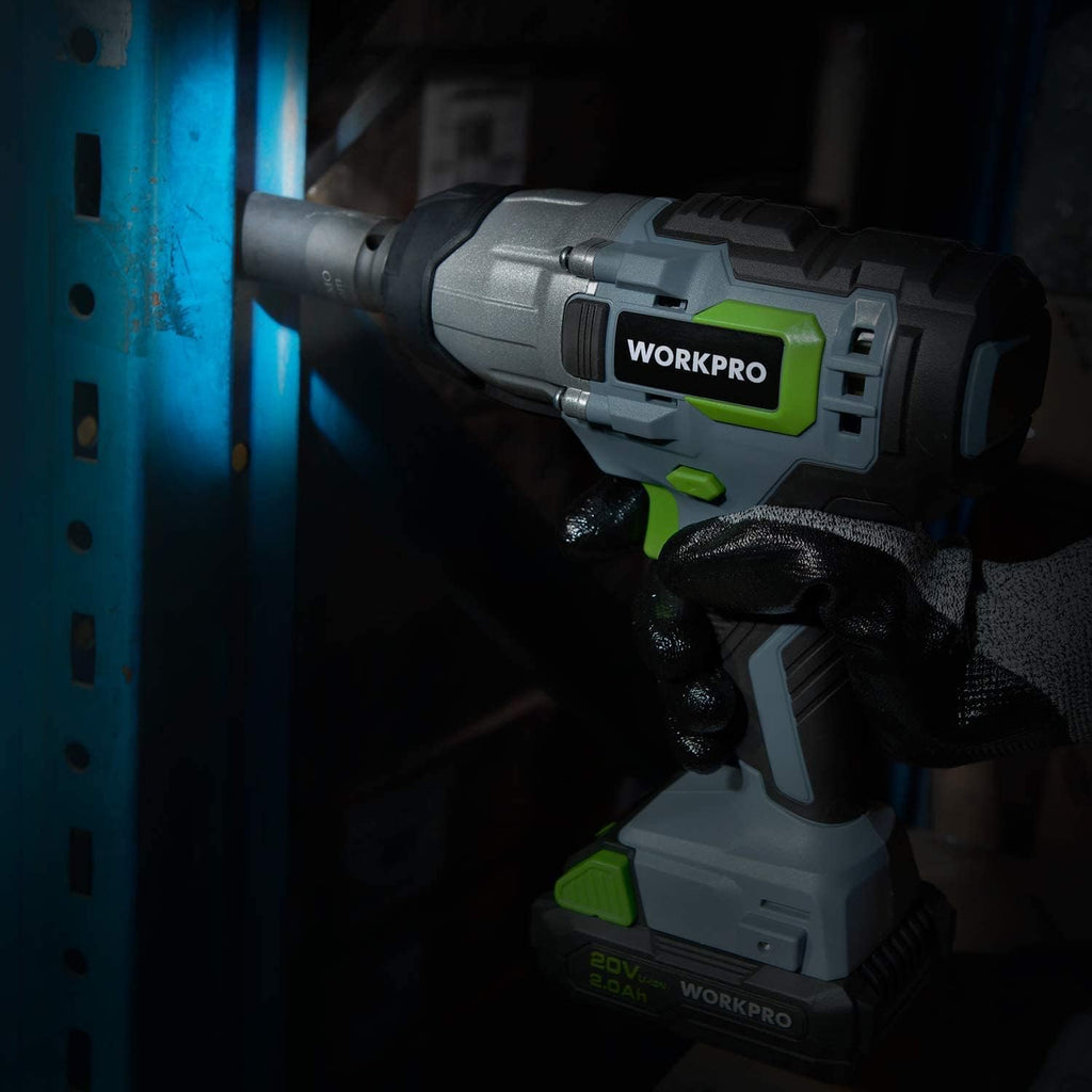 20V Cordless Impact Wrench, 1/2-inch, 320 Ft Pounds Max Torque, 2.0Ah Li-ion Battery with Fast Charger, Belt Clip W880463