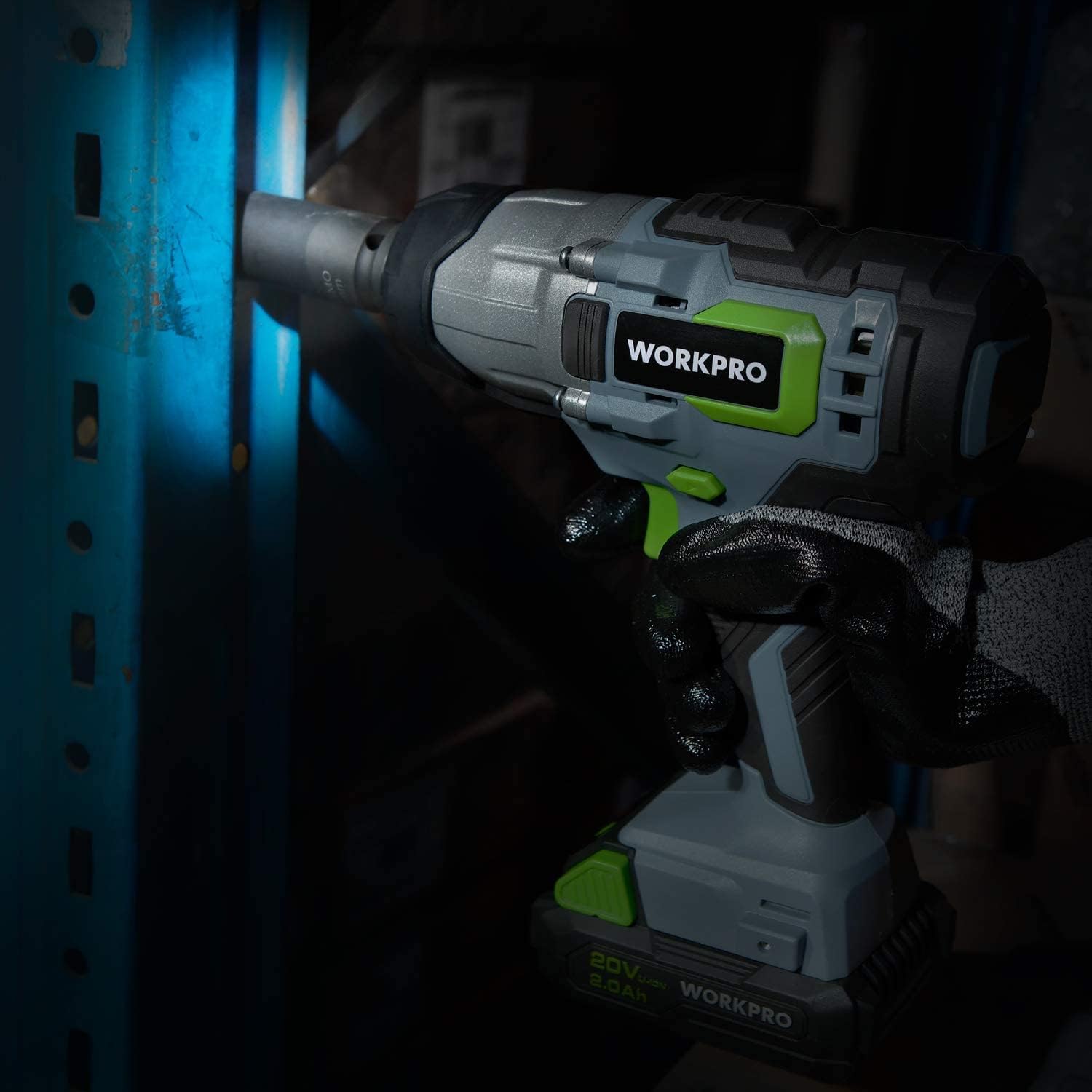 20V Cordless Impact Wrench, 1/2-inch, 320 Ft Pounds Max Torque, 2.0Ah Li-ion Battery with Fast Charger, Belt Clip W880463