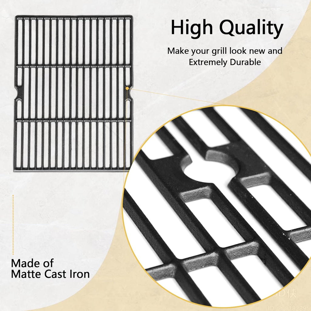 Cast Iron BBQ Grill Grates, 18 Inch, Set of 2 V807400