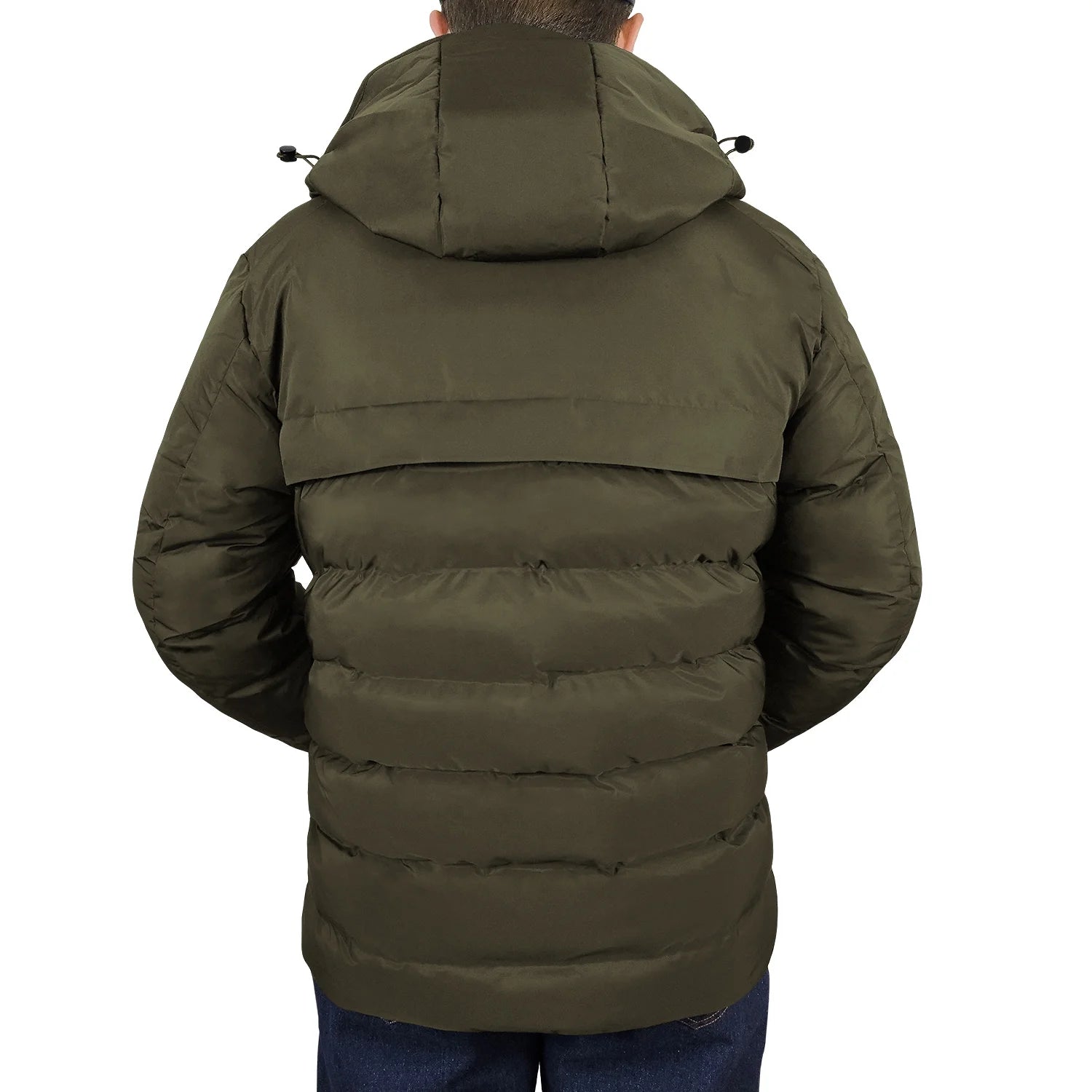Olive Hooded Winter Parka Jacket Y8045