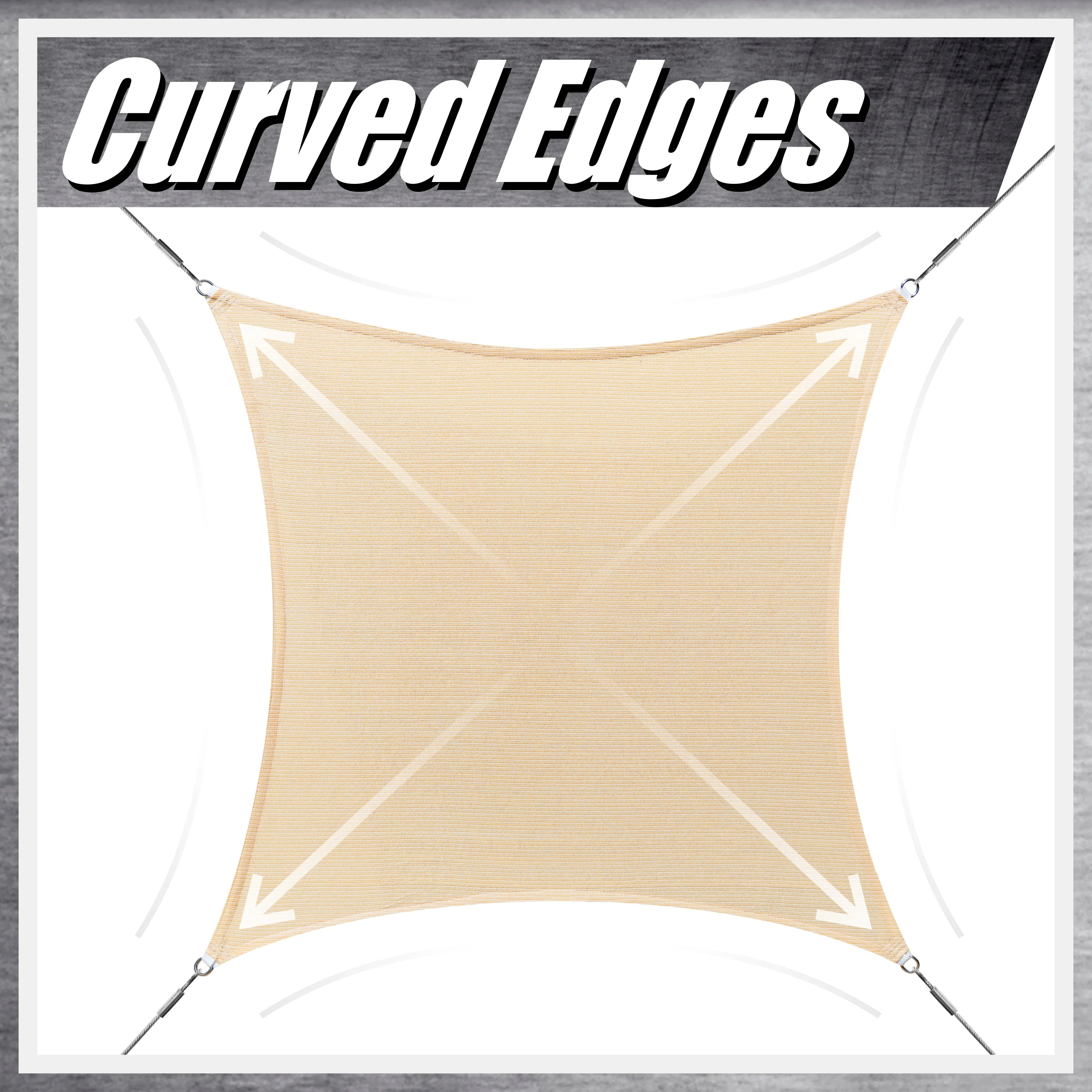 Red Square Sun Shade Sail Canopy Mesh Fabric 190 GSM O89628