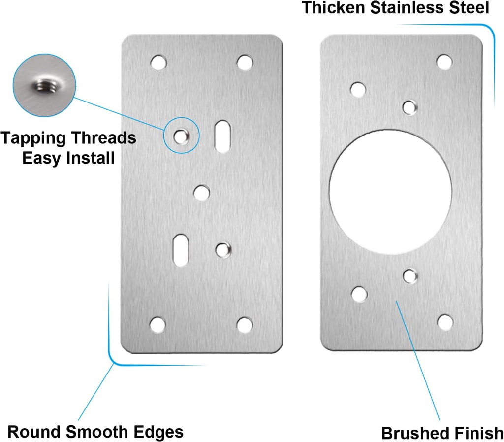 12-Pack Stainless Steel Cabinet Hinge Repair Kit with Mounting Screws A5175
